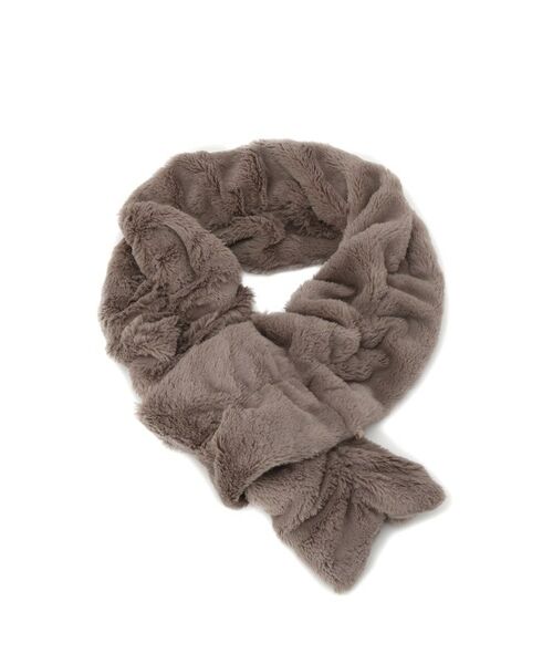 SHOO・LA・RUE/シューラルー ウェーブフェイクファーマフラー モカブラウン(042) 00