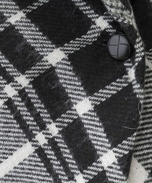 SHOO・LA・RUE / シューラルー ポンチョ | 【リバーシブル】襟元ギャザー チェックポンチョ | 詳細14