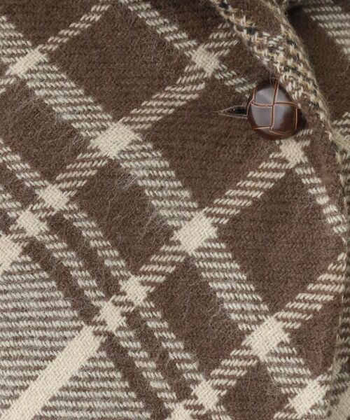 SHOO・LA・RUE / シューラルー ポンチョ | 【リバーシブル】襟元ギャザー チェックポンチョ | 詳細21