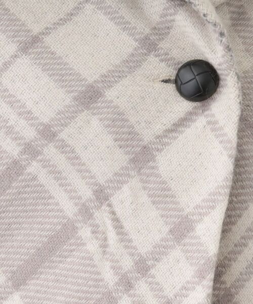 SHOO・LA・RUE / シューラルー ポンチョ | 【リバーシブル】襟元ギャザー チェックポンチョ | 詳細7