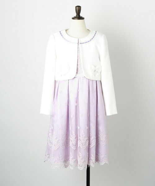 SHOO・LA・RUE/シューラルー 【セレモニー】レースワンピースセット ラベンダー(080) 12(120cm)
