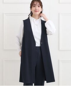 SHOO・LA・RUE / シューラルー ベスト | 【洗濯機可/イージーケア/ストレッチ】きちんと楽に。カットジョーゼットロングジレ