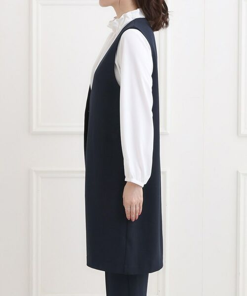 SHOO・LA・RUE / シューラルー ベスト | 【洗濯機可/イージーケア/ストレッチ】きちんと楽に。カットジョーゼットロングジレ | 詳細14