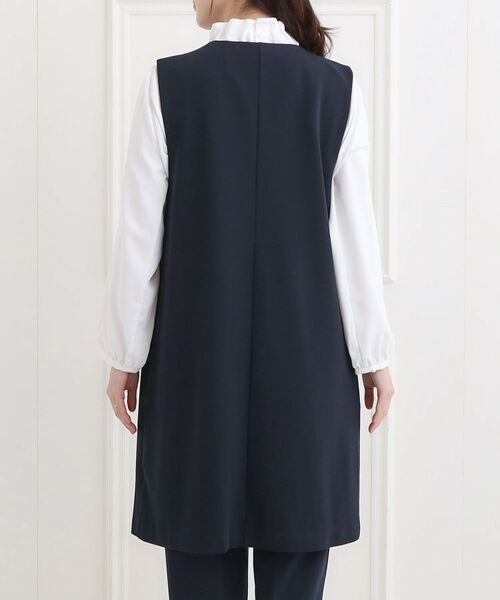 SHOO・LA・RUE / シューラルー ベスト | 【洗濯機可/イージーケア/ストレッチ】きちんと楽に。カットジョーゼットロングジレ | 詳細15