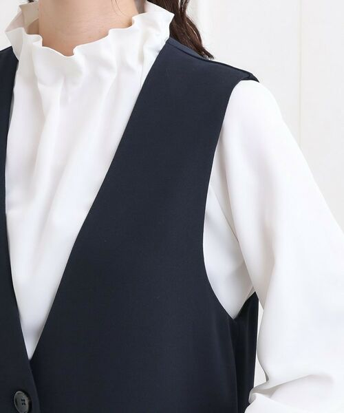 SHOO・LA・RUE / シューラルー ベスト | 【洗濯機可/イージーケア/ストレッチ】きちんと楽に。カットジョーゼットロングジレ | 詳細17