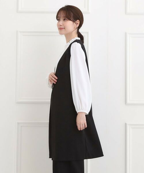 SHOO・LA・RUE / シューラルー ベスト | 【洗濯機可/イージーケア/ストレッチ】きちんと楽に。カットジョーゼットロングジレ | 詳細2