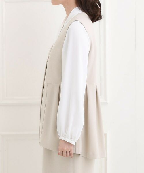 SHOO・LA・RUE / シューラルー ベスト | 【洗濯機可/イージーケア/ストレッチ】きちんと楽に。カットジョーゼットペプラムジレ | 詳細14