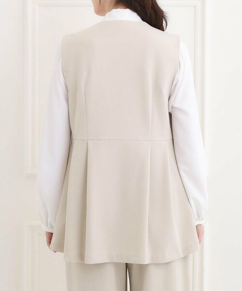 SHOO・LA・RUE / シューラルー ベスト | 【洗濯機可/イージーケア/ストレッチ】きちんと楽に。カットジョーゼットペプラムジレ | 詳細15