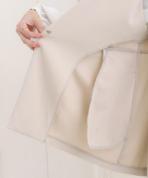 SHOO・LA・RUE / シューラルー ベスト | 【洗濯機可/イージーケア/ストレッチ】きちんと楽に。カットジョーゼットペプラムジレ | 詳細24