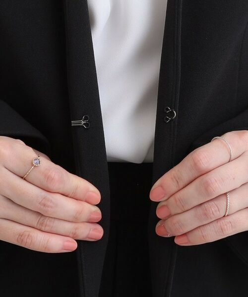 SHOO・LA・RUE / シューラルー ノーカラージャケット | 【洗濯機可/S-3L/イージーケア】きちんと楽に。カットジョーゼットノーカラージャケット | 詳細23