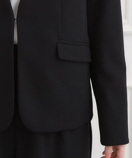 SHOO・LA・RUE / シューラルー ノーカラージャケット | 【洗濯機可/S-3L/イージーケア】きちんと楽に。カットジョーゼットノーカラージャケット | 詳細25