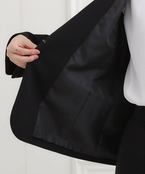 SHOO・LA・RUE / シューラルー ノーカラージャケット | 【洗濯機可/S-3L/イージーケア】きちんと楽に。カットジョーゼットノーカラージャケット | 詳細26