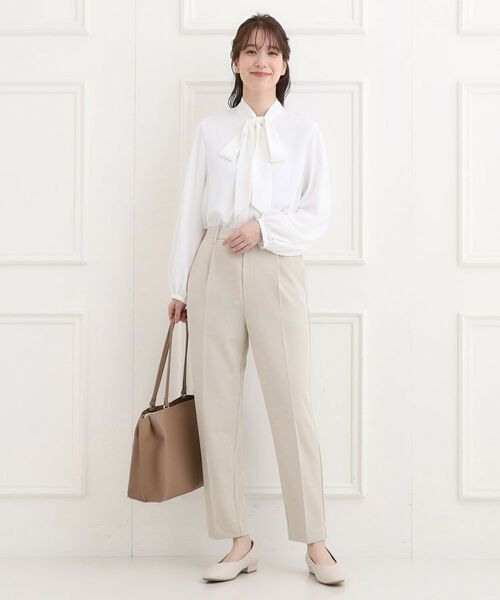 SHOO・LA・RUE / シューラルー パンツ | 【洗濯機/イージーケア/ストレッチ】きちんと楽に。カットジョーゼットテーパードパンツ | 詳細7