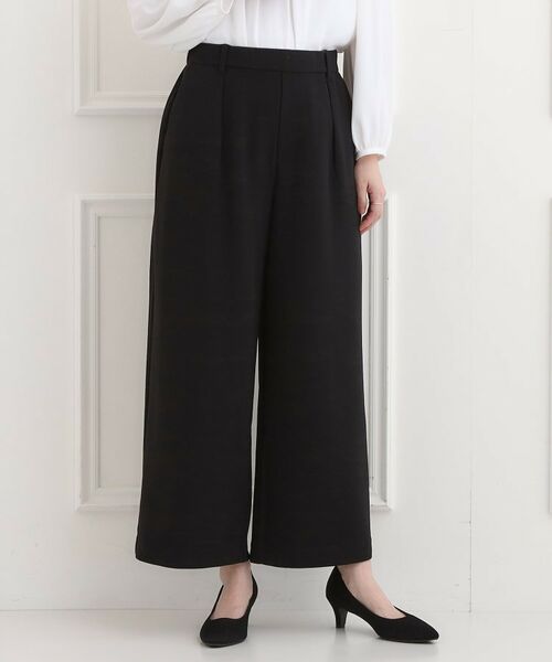 SHOO・LA・RUE / シューラルー パンツ | 【洗濯機可/イージーケア/ストレッチ】きちんと楽に。カットジョーゼットワイドパンツ | 詳細1