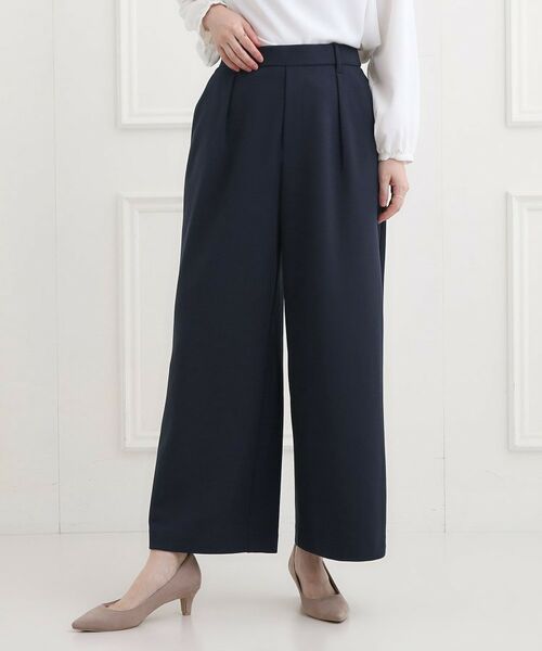 SHOO・LA・RUE / シューラルー パンツ | 【洗濯機可/イージーケア/ストレッチ】きちんと楽に。カットジョーゼットワイドパンツ | 詳細10