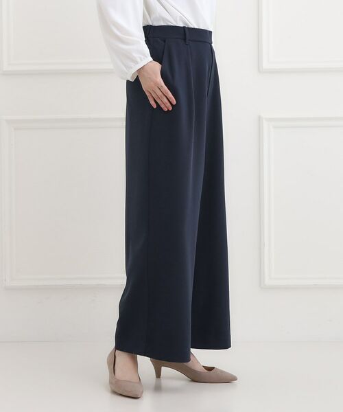 SHOO・LA・RUE / シューラルー パンツ | 【洗濯機可/イージーケア/ストレッチ】きちんと楽に。カットジョーゼットワイドパンツ | 詳細11