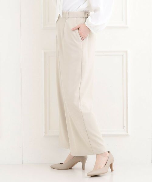 SHOO・LA・RUE / シューラルー パンツ | 【洗濯機可/イージーケア/ストレッチ】きちんと楽に。カットジョーゼットワイドパンツ | 詳細6