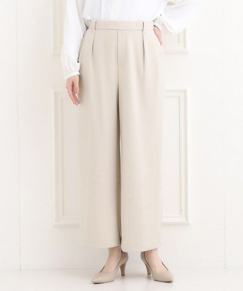 SHOO・LA・RUE / シューラルー パンツ | 【洗濯機可/イージーケア/ストレッチ】きちんと楽に。カットジョーゼットワイドパンツ | 詳細7