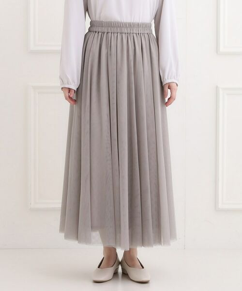 SHOO・LA・RUE / シューラルー ロング・マキシ丈スカート | 【洗濯機可】滑らか軽やか シーン問わず着れるチュールギャザースカート | 詳細13