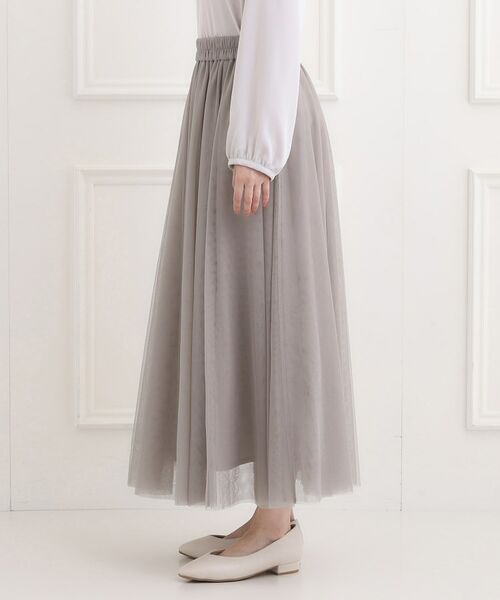SHOO・LA・RUE / シューラルー ロング・マキシ丈スカート | 【洗濯機可】滑らか軽やか シーン問わず着れるチュールギャザースカート | 詳細14