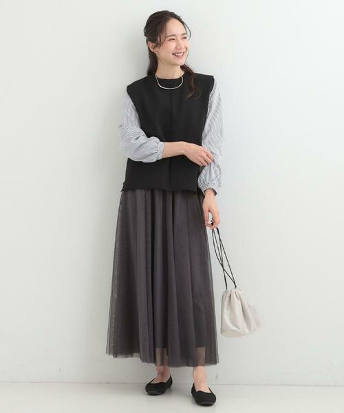 SHOO・LA・RUE / シューラルー ロング・マキシ丈スカート | 【洗濯機可】セレモニーからデイリーまで ふんわり軽やか チュールギャザースカート | 詳細20