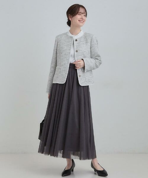 SHOO・LA・RUE / シューラルー ロング・マキシ丈スカート | 【洗濯機可】セレモニーからデイリーまで ふんわり軽やか チュールギャザースカート | 詳細26