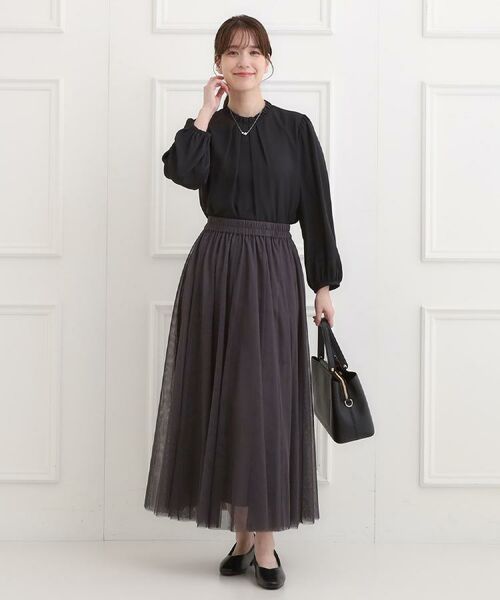 SHOO・LA・RUE / シューラルー ロング・マキシ丈スカート | 【洗濯機可】セレモニーからデイリーまで ふんわり軽やか チュールギャザースカート | 詳細28