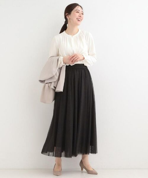 SHOO・LA・RUE / シューラルー ロング・マキシ丈スカート | 【洗濯機可】セレモニーからデイリーまで ふんわり軽やか チュールギャザースカート | 詳細29