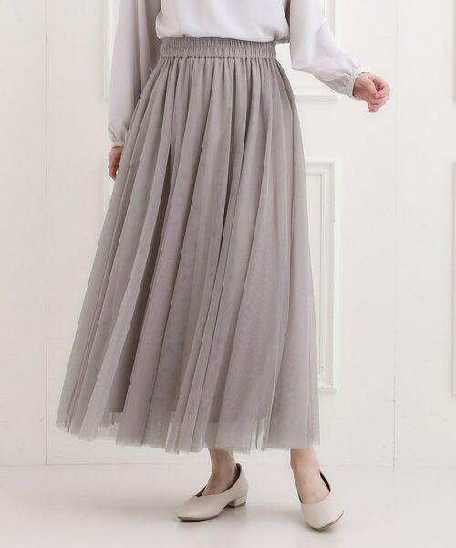 SHOO・LA・RUE / シューラルー ロング・マキシ丈スカート | 【洗濯機可】滑らか軽やか シーン問わず着れるチュールギャザースカート | 詳細9