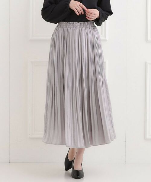 SHOO・LA・RUE/シューラルー 【洗濯機可/着丈選べる】軽やかプリーツスカート ライトグレー(011) 00(FREE) SHOO・LA・RUE/シューラルー 【洗濯機可/着丈選べる】軽やかプリーツスカート ライトグレー(011) 00(FREE)