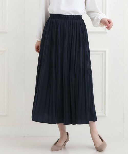 SHOO・LA・RUE/シューラルー 【洗濯機可/着丈選べる】軽やかプリーツスカート ネイビー(094) 00(FREE) SHOO・LA・RUE/シューラルー 【洗濯機可/着丈選べる】軽やかプリーツスカート ネイビー(094) 00(FREE)