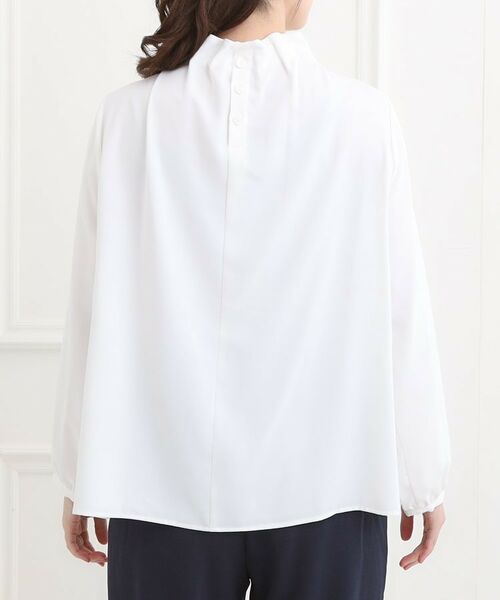 SHOO・LA・RUE / シューラルー シャツ・ブラウス | 【洗濯機可/S-3L】上品で華やか スタンドフリルブラウス | 詳細15