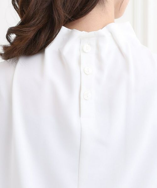 SHOO・LA・RUE / シューラルー シャツ・ブラウス | 【洗濯機可/S-3L】上品で華やか スタンドフリルブラウス | 詳細17