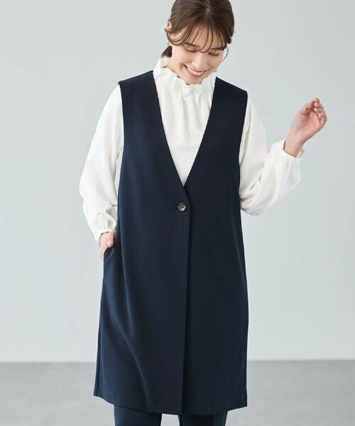 SHOO・LA・RUE / シューラルー シャツ・ブラウス | 【洗濯機可/S-3L】上品で華やか スタンドフリルブラウス | 詳細20