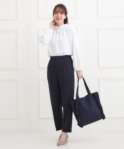 SHOO・LA・RUE / シューラルー シャツ・ブラウス | 【洗濯機可/S-3L】上品で華やか スタンドフリルブラウス | 詳細3