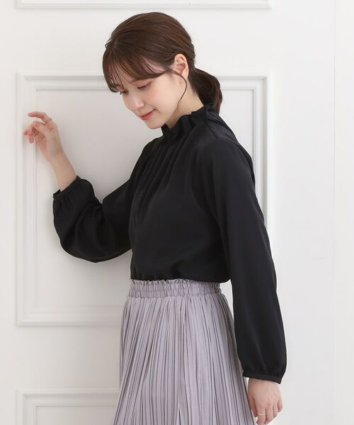 SHOO・LA・RUE / シューラルー シャツ・ブラウス | 【洗濯機可/S-3L】上品で華やか スタンドフリルブラウス | 詳細5