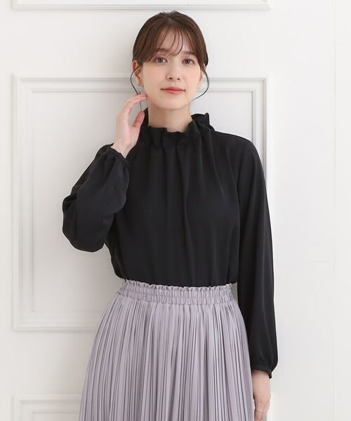 SHOO・LA・RUE / シューラルー シャツ・ブラウス | 【洗濯機可/S-3L】上品で華やか スタンドフリルブラウス | 詳細6