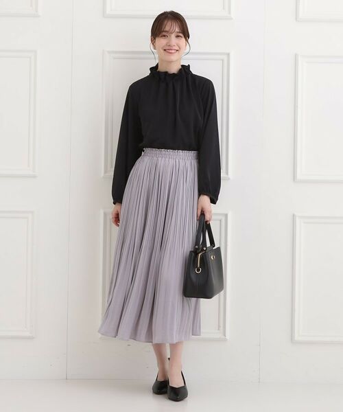 SHOO・LA・RUE / シューラルー シャツ・ブラウス | 【洗濯機可/S-3L】上品で華やか スタンドフリルブラウス | 詳細7