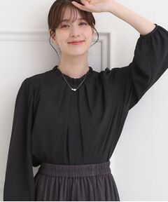 SHOO・LA・RUE / シューラルー シャツ・ブラウス | 【洗濯機可/裏地つき】ミニフリル クルーネックブラウス