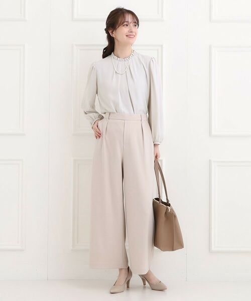 SHOO・LA・RUE / シューラルー シャツ・ブラウス | 【洗濯機可/裏地つき】ミニフリル クルーネックブラウス | 詳細11