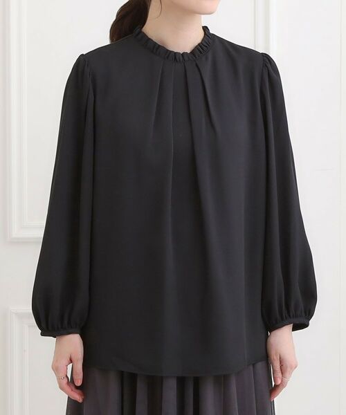 SHOO・LA・RUE / シューラルー シャツ・ブラウス | 【洗濯機可/裏地つき】ミニフリル クルーネックブラウス | 詳細13