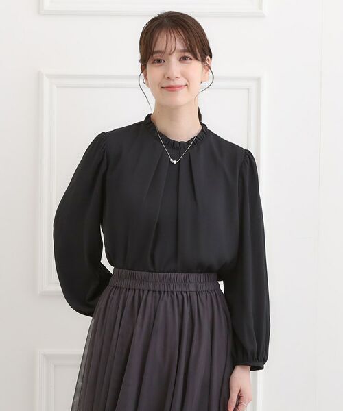 SHOO・LA・RUE / シューラルー シャツ・ブラウス | 【洗濯機可/裏地つき】ミニフリル クルーネックブラウス | 詳細5