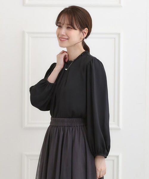 SHOO・LA・RUE / シューラルー シャツ・ブラウス | 【洗濯機可/裏地つき】ミニフリル クルーネックブラウス | 詳細6