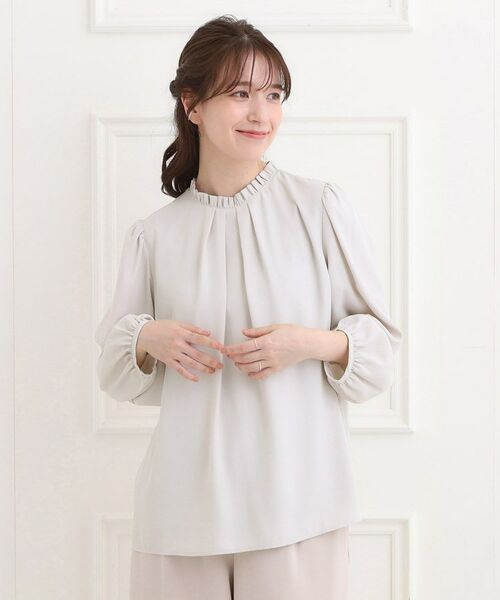 SHOO・LA・RUE / シューラルー シャツ・ブラウス | 【洗濯機可/裏地つき】ミニフリル クルーネックブラウス | 詳細9