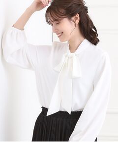 SHOO・LA・RUE / シューラルー シャツ・ブラウス | 【洗濯機可】すっきりバランスにこだわった リボンタイブラウス