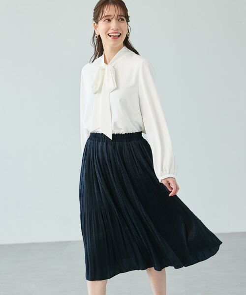 SHOO・LA・RUE / シューラルー シャツ・ブラウス | 【洗濯機可】すっきりバランスにこだわった リボンタイブラウス | 詳細19