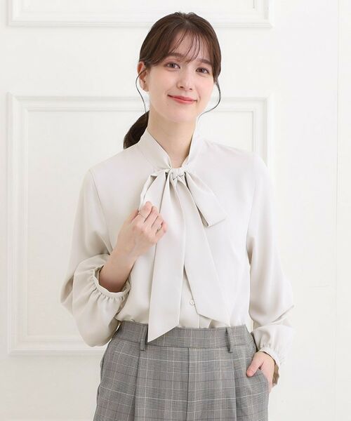 SHOO・LA・RUE / シューラルー シャツ・ブラウス | 【洗濯機可】すっきりバランスにこだわった リボンタイブラウス | 詳細6