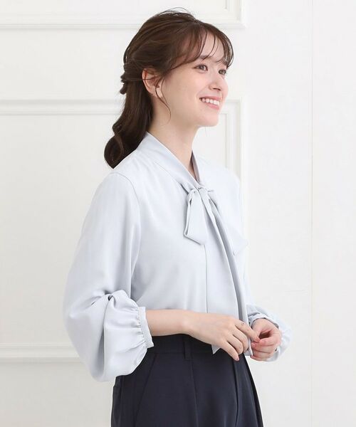 SHOO・LA・RUE / シューラルー シャツ・ブラウス | 【洗濯機可】すっきりバランスにこだわった リボンタイブラウス | 詳細9