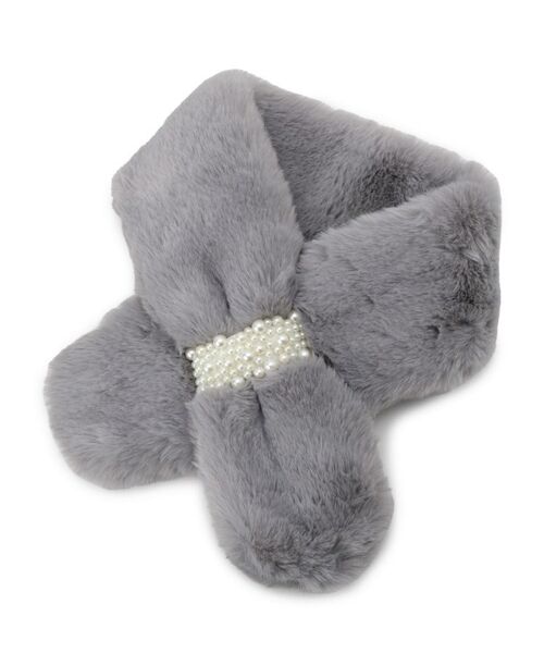 SHOO・LA・RUE / シューラルー マフラー・ショール・スヌード・ストール | ビジューフェイクファーティペット | 詳細1