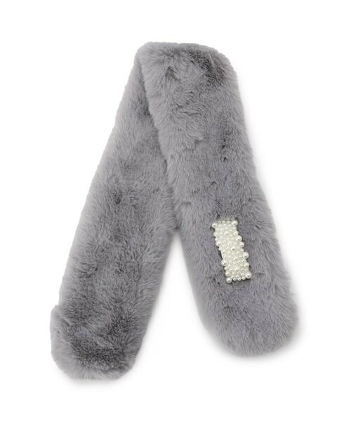 SHOO・LA・RUE / シューラルー マフラー・ショール・スヌード・ストール | ビジューフェイクファーティペット | 詳細2